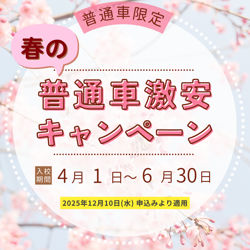 春の普通車激安キャンペーン
